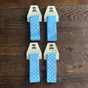 NEW! Blue Polka Dot Ribbon by Hallmark Expressions - set of 4